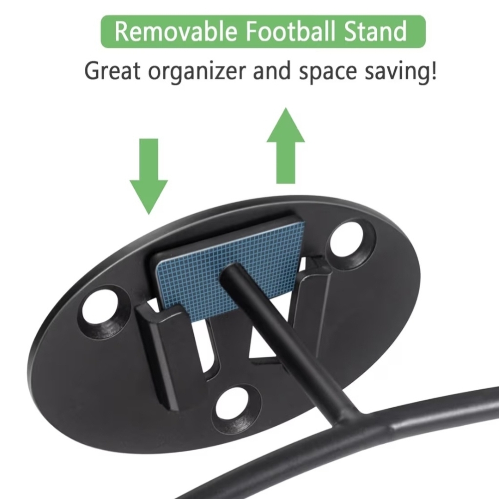 Football Wall Mount Display Rack- 2 Pack - Picture 6 of 6